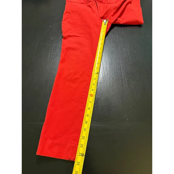 Banana Republic Sloan Red Slim Fit Ankle Pants Womens Size 4 Cotton Blend - Image 3