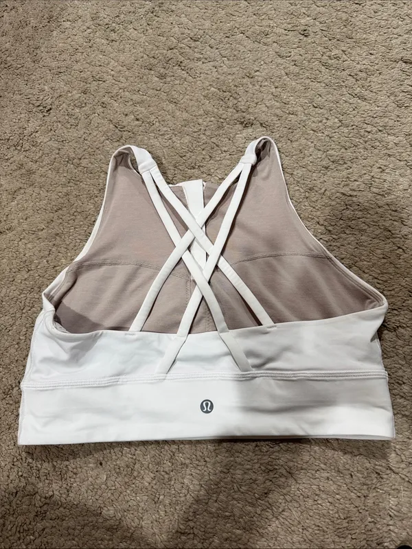 Lululemon Energy Bra High Neck Long Line Zip size 10 VGUC - Image 2