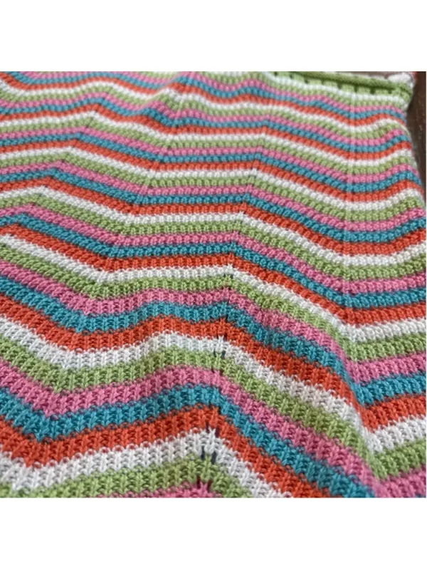 Crave Fame XL Rainbow Chevron Crochet Knit Mini Dress - Image 11