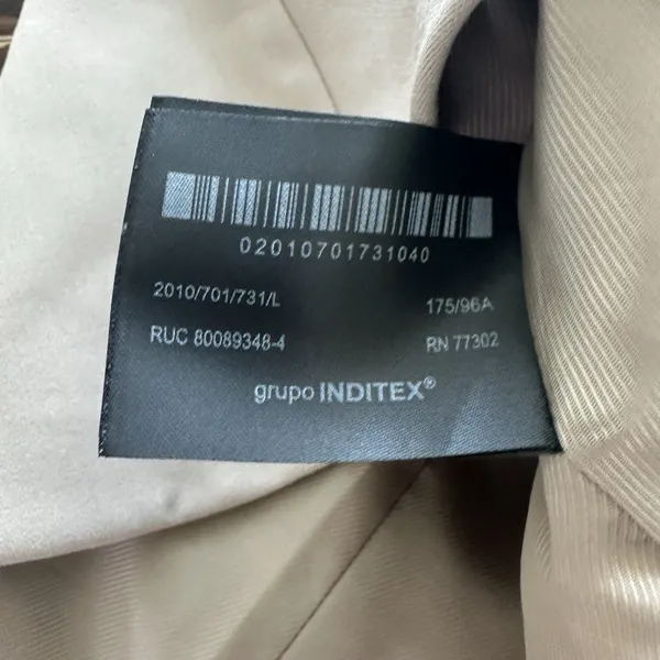 ZARA Tailored Vest Sz L Taupe Neutral Button Front Women’s Preppy - Image 5