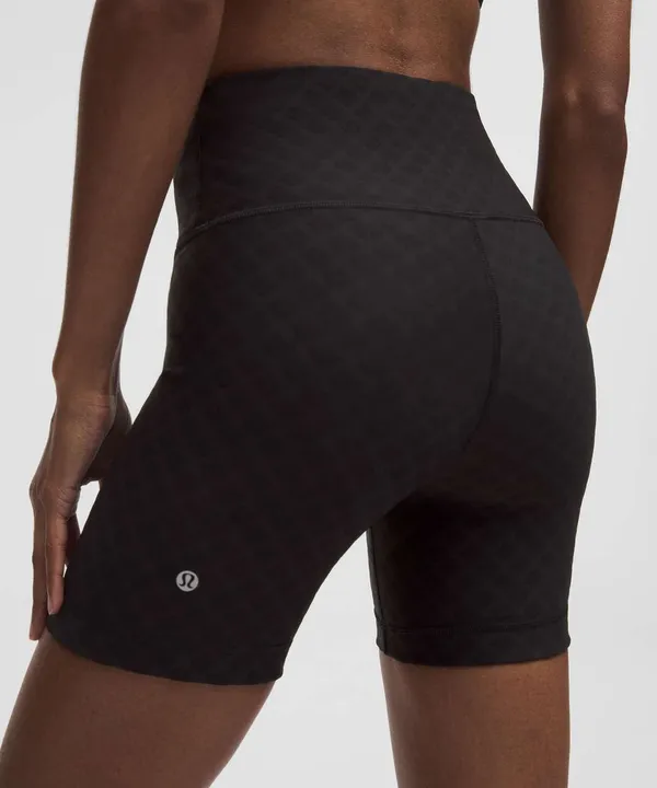 Lululemon 3D Jacquard Black Diamond Train High-Rise Short 6" Gym Biker Size 2 - Image 2