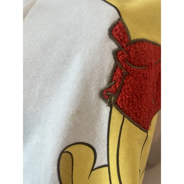 DISNEY Winnie The Pooh Women's Full Zip Sweatshirt Hoodie XL White NWT #33 - Image 12