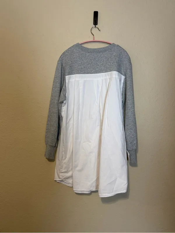 English Factory Poplin Combo Knit Dress Size‎ Small - Image 6