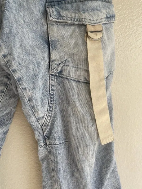 Free People We The Free Hazel Pull On Drop Waist Harem Cargo Pocket Jeans Sz Small - Image 13