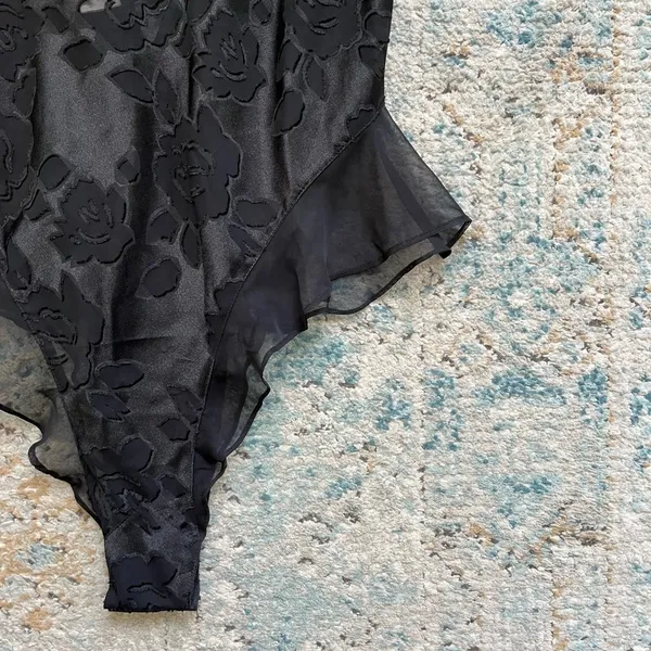 [Victoria's Secret] Vintage Black Sheer Bodysuit Teddy- Size M - Image 9