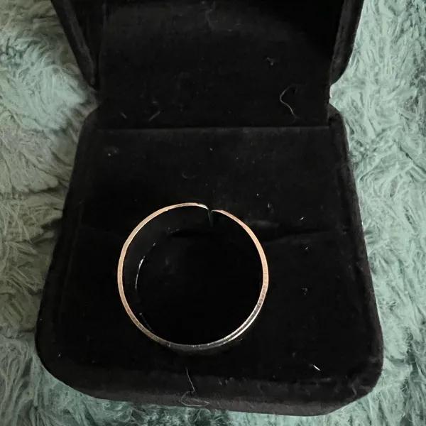Women’s Stainless Steel Silver Adjustable Ring Size 7-9 - Image 3