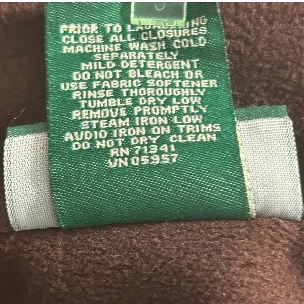 LL‎ Bean Fleece Jacket Large Brown - Image 11