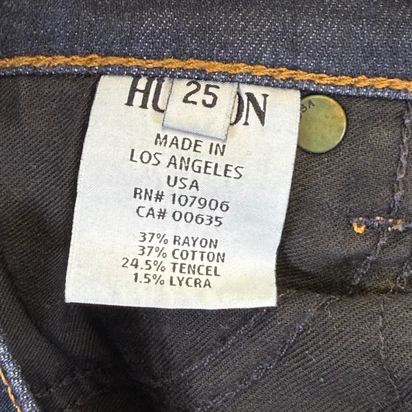 Hudson Nico Super Skinny Midrise Jeans Dark Wash Indigo Size 25 Made USA‎ - Image 8