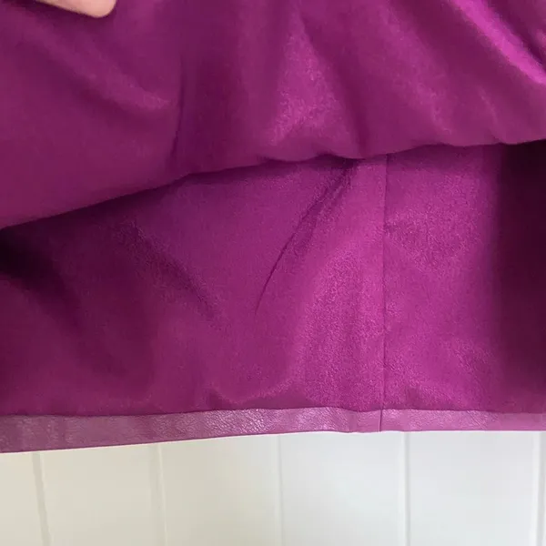NWOT | Nasty Gal Collection women’s faux leather‎ purple miniskirt — size 4 - Image 3