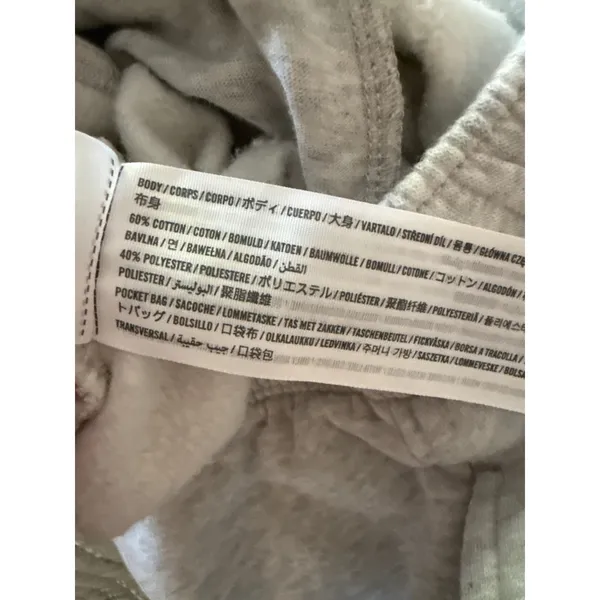 Hollister Gray Sweatpants Fleece Lined Logo Joggers Medium - Image 6