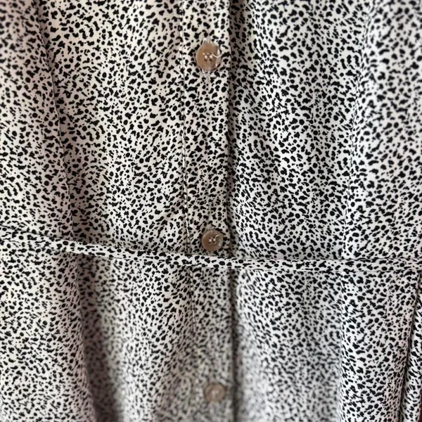 Sienna Sky Black White Speckled Midi Sundress Adjustable Strap Dress - Image 8