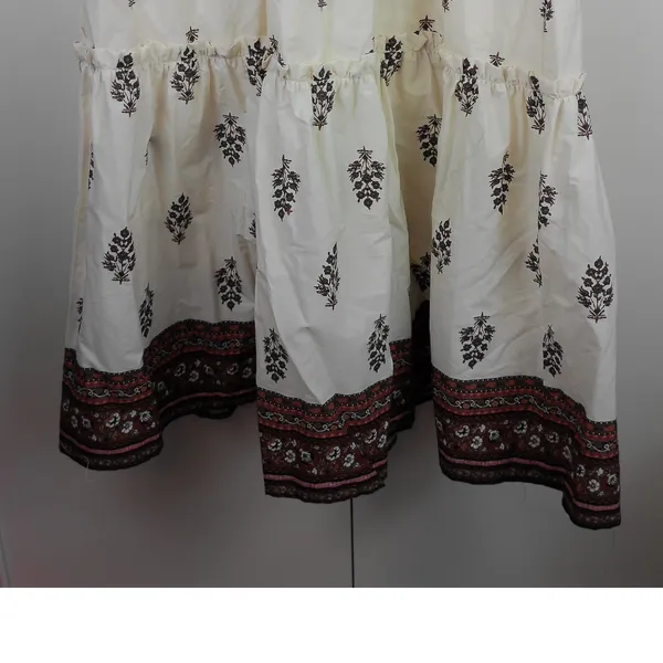 VICI Cream Brown‎ Floral Block Print Tiered Smocked Maxi Dress Size XL NWOT - Image 3