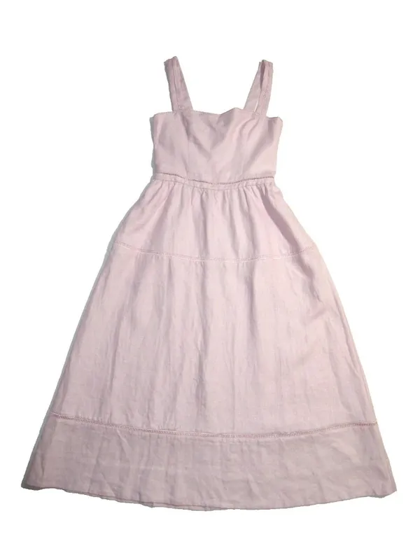 NWT Reformation Everett in Cherry Blossom Linen Sleeveless Tank Midi Dress 6 - Image 6