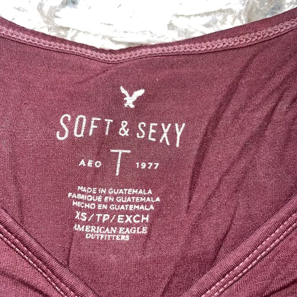 American Eagle lightly worn self cropped tee - Image 3