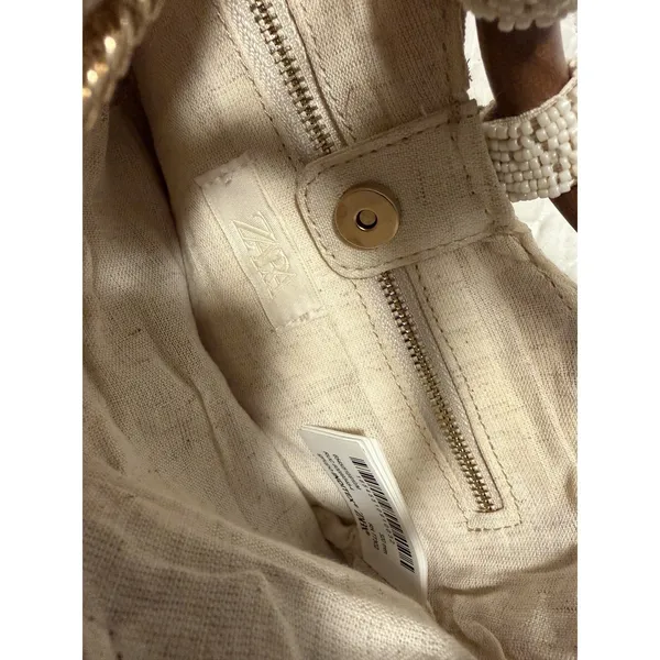 Zara Faux Mother of Pearl Appliqué Bag Purse Crossbody Bohemian Festival TikTok - Image 5