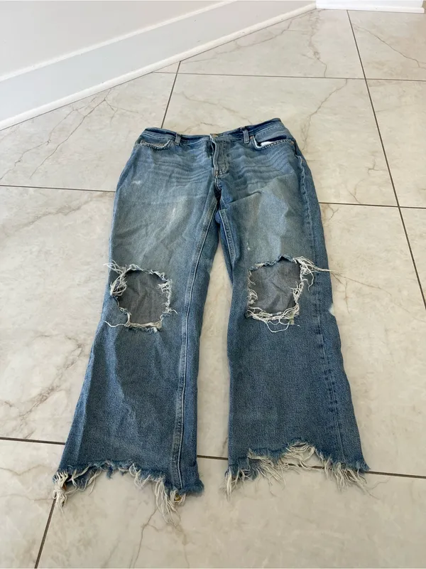 Free People Aged To Perfection Maggie Mid Rise Straight Leg Jeans Size 28 - Image 2