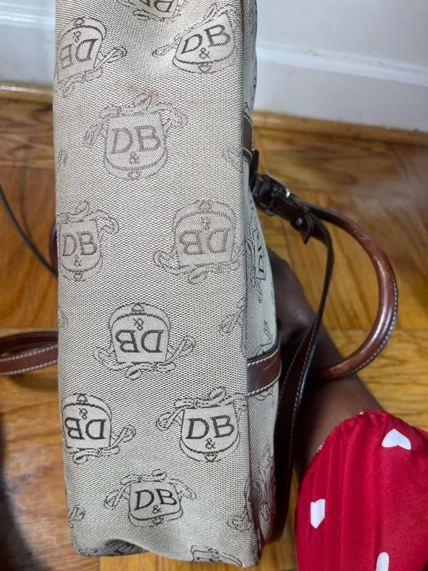 Dooney & Bourke Brown work office Executive Satchel Signature Logo Canvas bag - Image 8