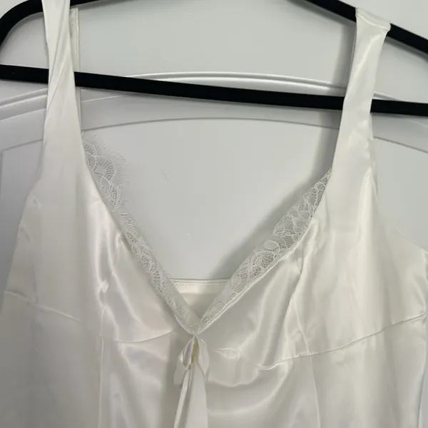Missguided Satin Lace Trim Bow Front Mini Sleep Dress Sz XL - Image 8