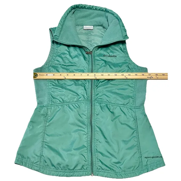 Columbia Mix It Around Vest Womens XS Teal Mint Green Quilted Fleece Omni-Shield - Image 14