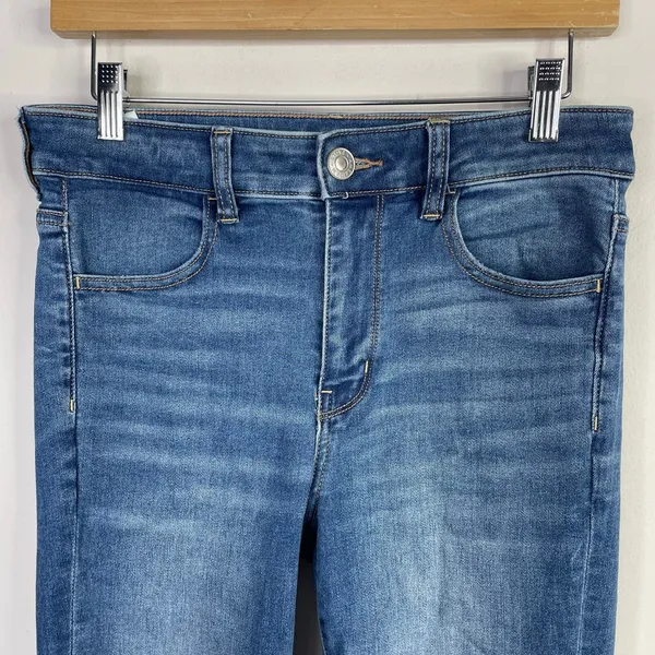 American Eagle Hi Rise Jegging Jeans Next Level Stretch Slim Skinny Ankle 8 - Image 2