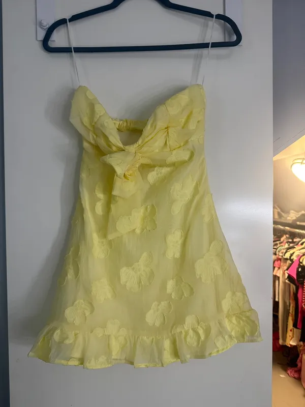 Hello Molly Yellow Floral Mini Dress - Image 2