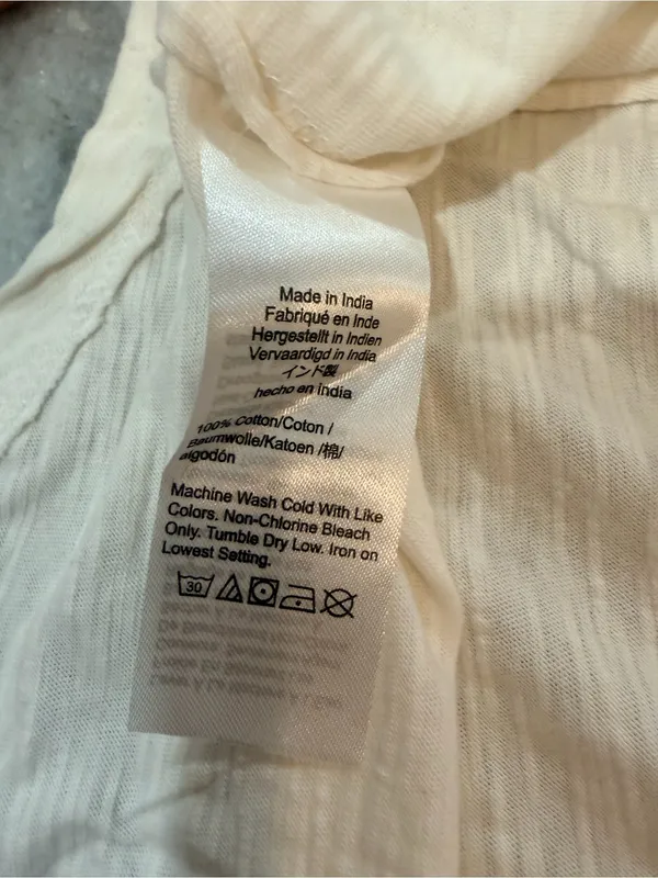 NWOT Free People We The Free Size L Cream Crochet Trim Racerback Layer Tank Top - Image 11