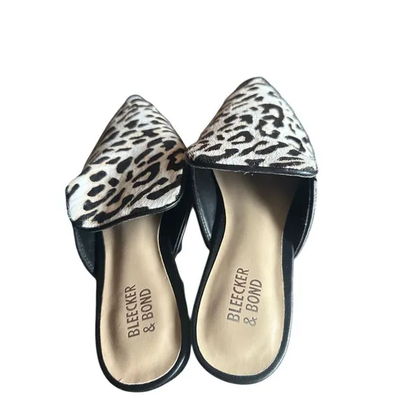 Bleecker and Bond "Simone" calf hair‎ mule leopard/animal print Sz 6.5 - Image 6