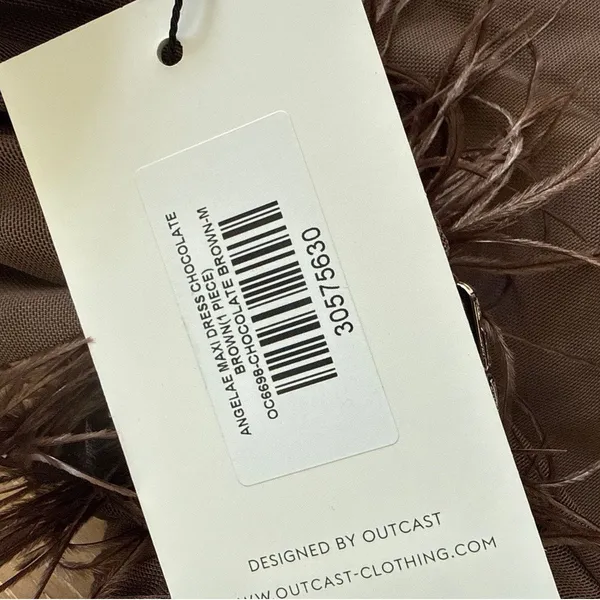 Outcast Clothing Maxi Dress Off Shoulder Cut Out Angelae Size M Brown - Image 4