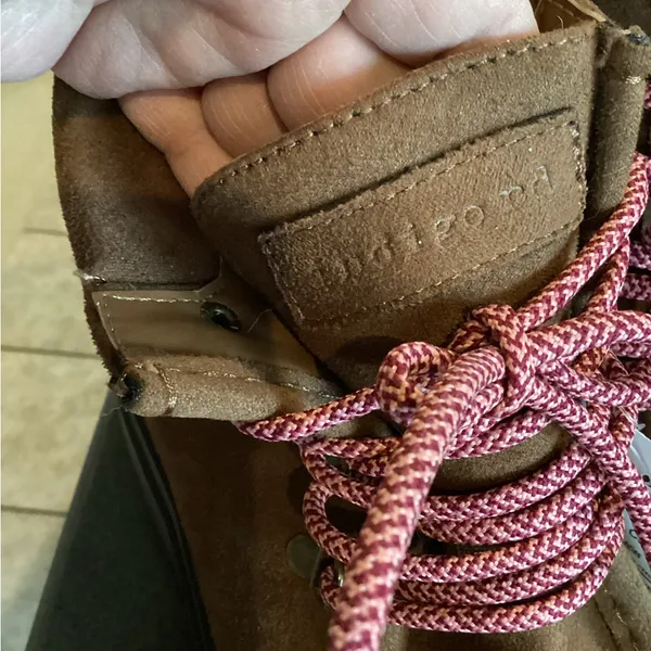 Womens Brown Boots with Pink Laces - Image 5