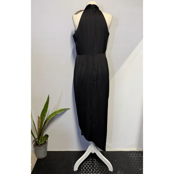 Alex Marie Black Halter High Low Cocktail Dress‎ Women's Size 6 Elegant Formal - Image 5