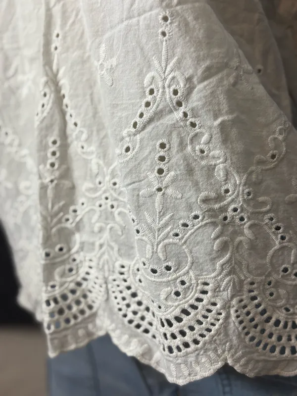 A New Day White Lace V-Neck Sleeveless Top - Image 4