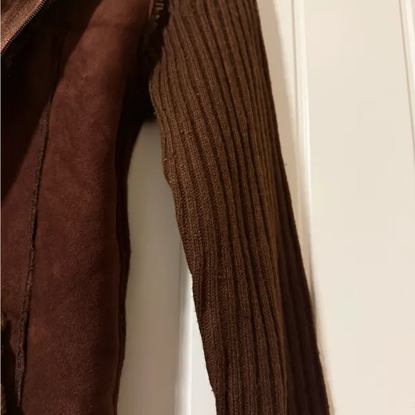 Y2K Cozy Brown Teddy Jacket with Hood Size M - Image 5