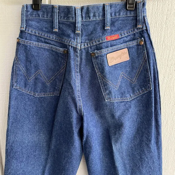 Wrangler Women’s 7/8 Vintage 90s‎ Made in USA Blue Jeans Cowboy Cut Original Fit - Image 3