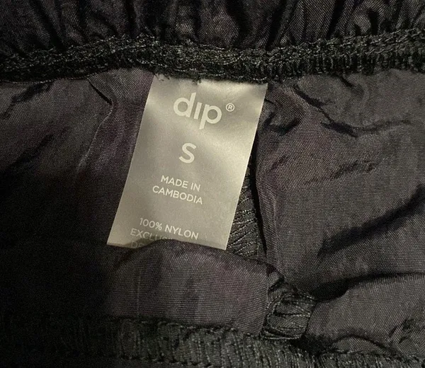 Dip Black High Waisted Thick Band Running Shorts Size S - Image 2