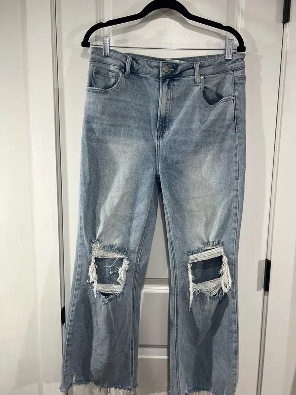 Risen High Rise Distressed Jeans - Image 3