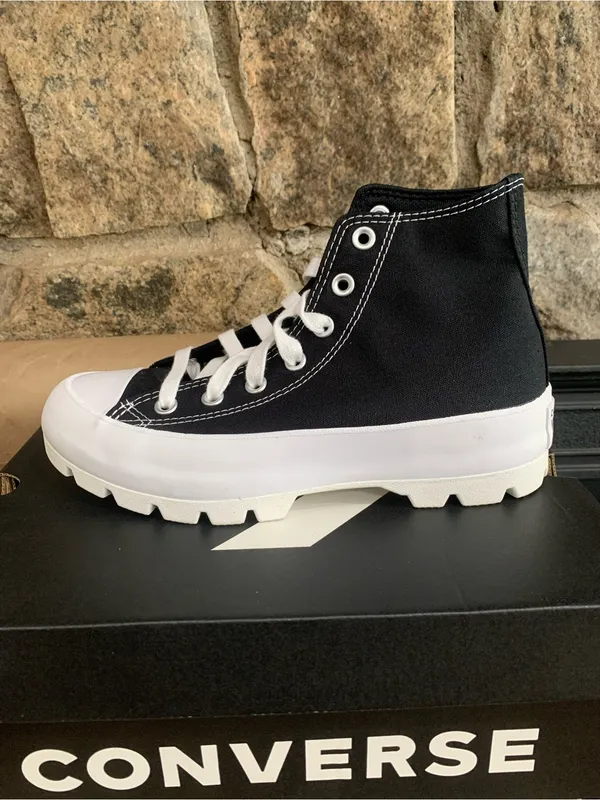 Converse CTAS Lugged Hi Platform Sneakers 565901C Black Canvas Women's 7.5 New - Image 5