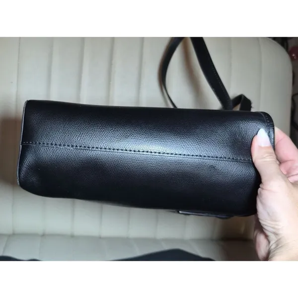 Michael Kors Black Leather Tote Bag Shoulder Purse - Image 9
