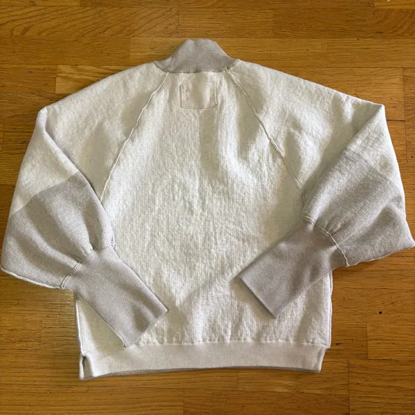 Free People We the Free Dayton Neutral Slouchy Mock Neck Pullover Sweatshirt S - Image 5