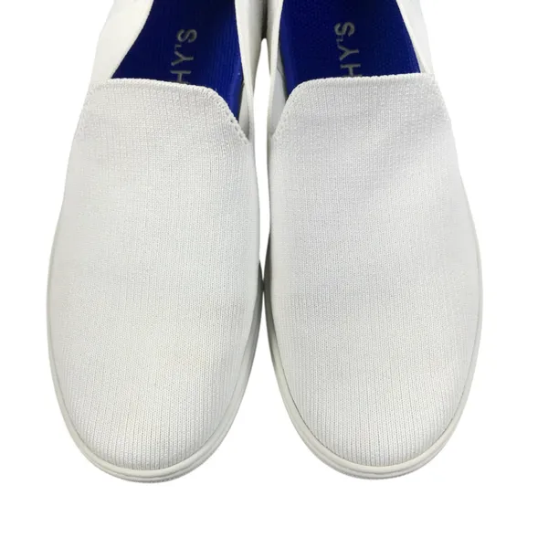 ROTHY'S The Original Slip On Sneaker Women 8.5 White Classic Street Lifestyle - Image 9
