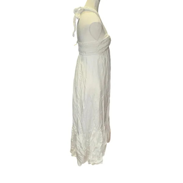 Linen Blend Braided Aerie Halter Dress - Image 5