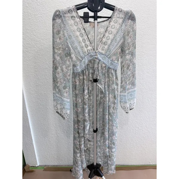Altar'd State Chiffon Kimono Dress Open Front Boho Bohemian Cottage Fairy Sz XS - Image 2