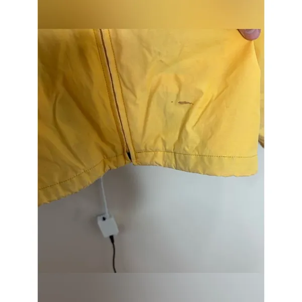 GAP Yellow Hooded Windbreaker zip up rain jacket coat size medium - Image 3