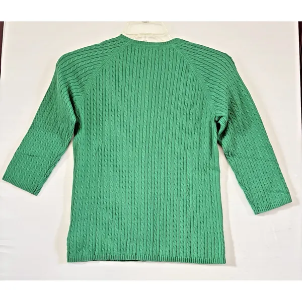 L.L. Bean Women's Kelly Green Spring Cardigan Sweater Small Regular‎ NwT - Image 2