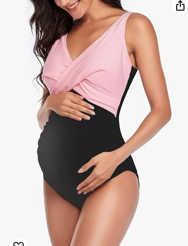 Maternity Swimwear Front Cross Pregnancy Swimsuit Bathing Suit Maternity - Image 4
