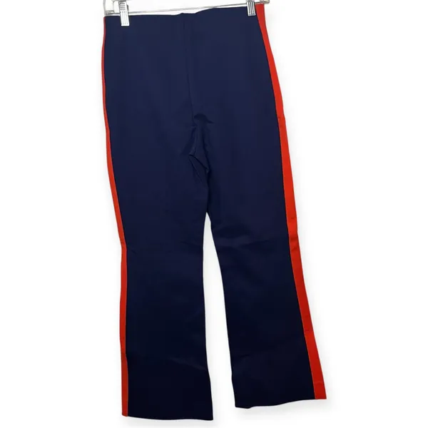 NWT Maeve Anthropologie The Margot Navy Red Side‎ Stripe Flare Pants Sz Small - Image 7