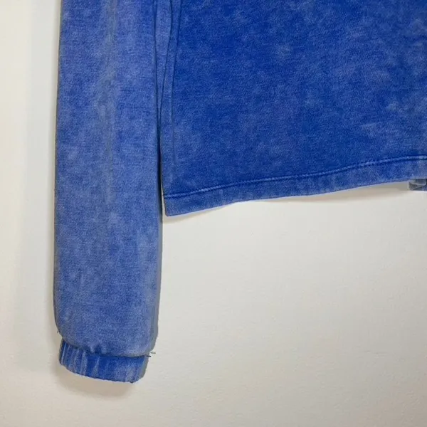 SO Lounge Life | Blue Stonewashed Quarter Zip Sweatshirt | Medium - Image 5