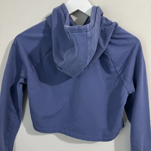 Gymshark Hoodie Women's Small Training Cropped Blue Purple‎ Pullover Gym Workout - Image 6