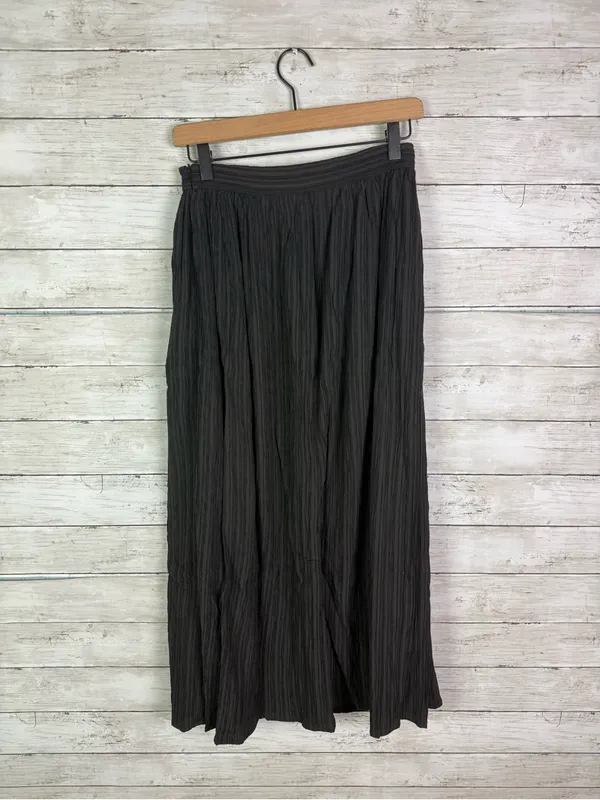 Lulus Midsummer Memories Black Mid-Rise Maxi Skirt Size Small - Image 5