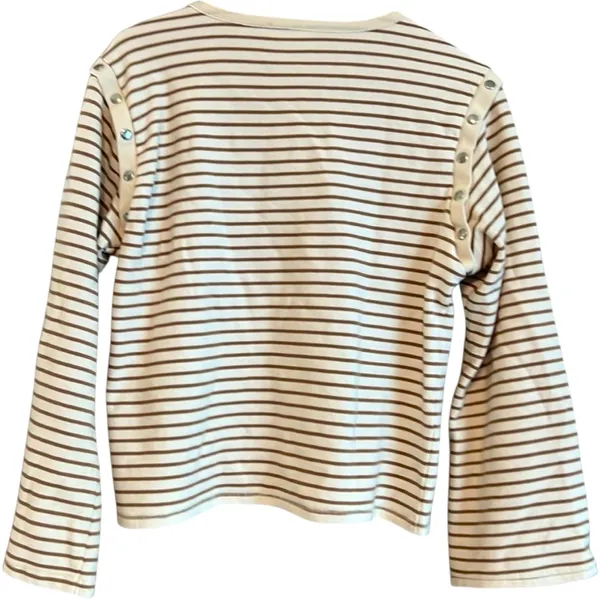 Anthropologie Maeve Slouchy‎ Striped Long Sleeve Tee Size S - Image 5