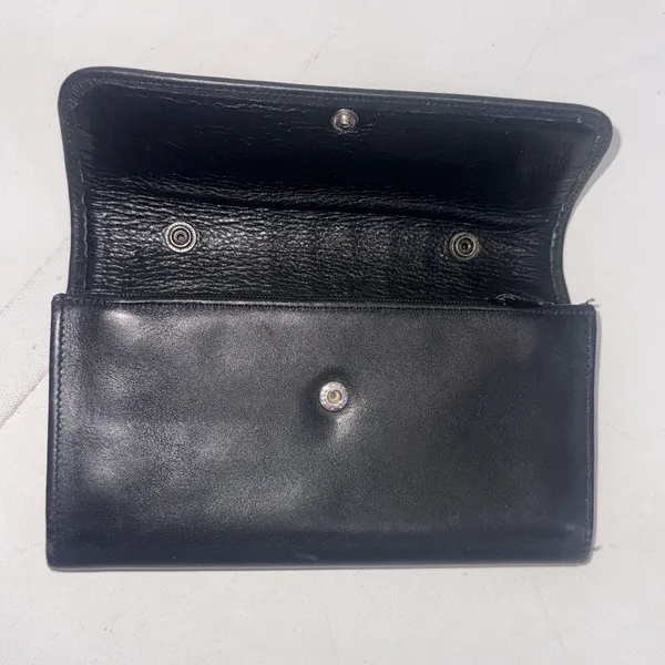 VTG Y2K Chunky Chain Brighton Black Equestrian Coastal Cowgirl Leather Wallet‎ - Image 6